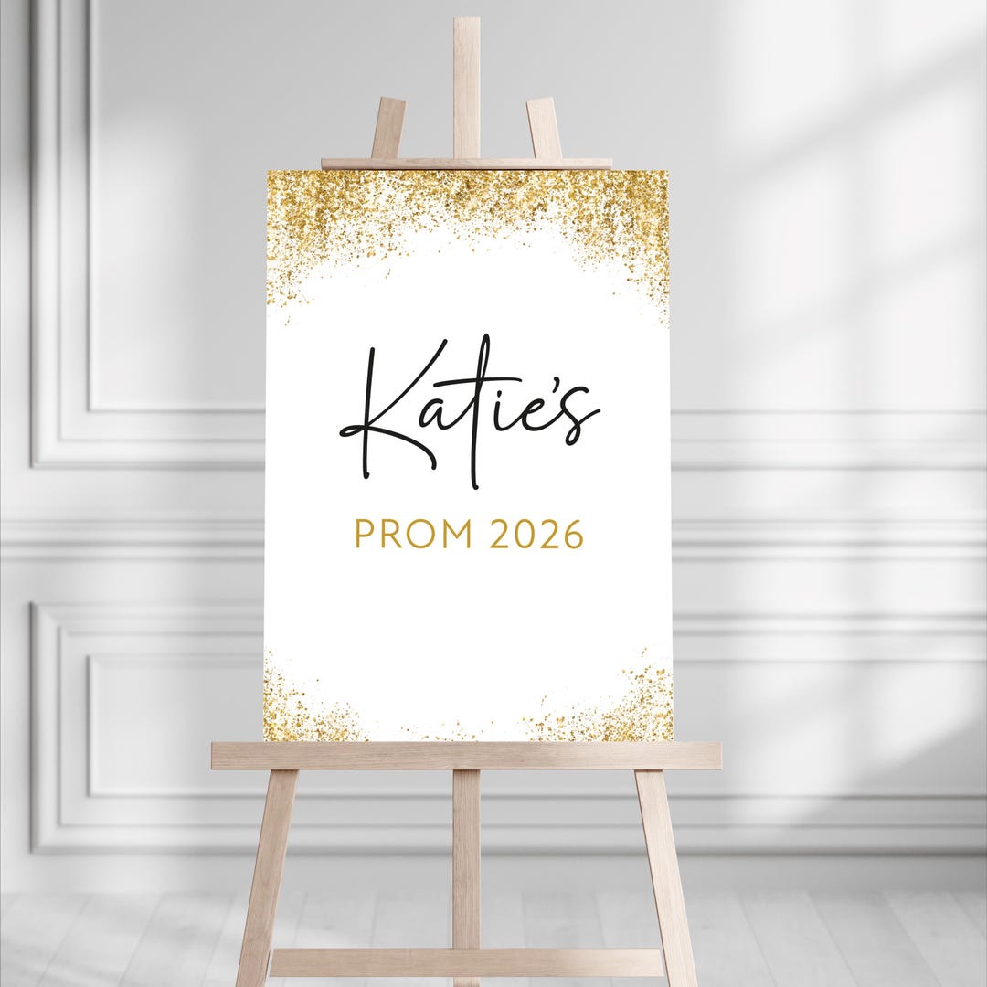 Prom Board.pdf Personalised Leavers Prom Welcome Sign, Class of 2026, School Disco ...