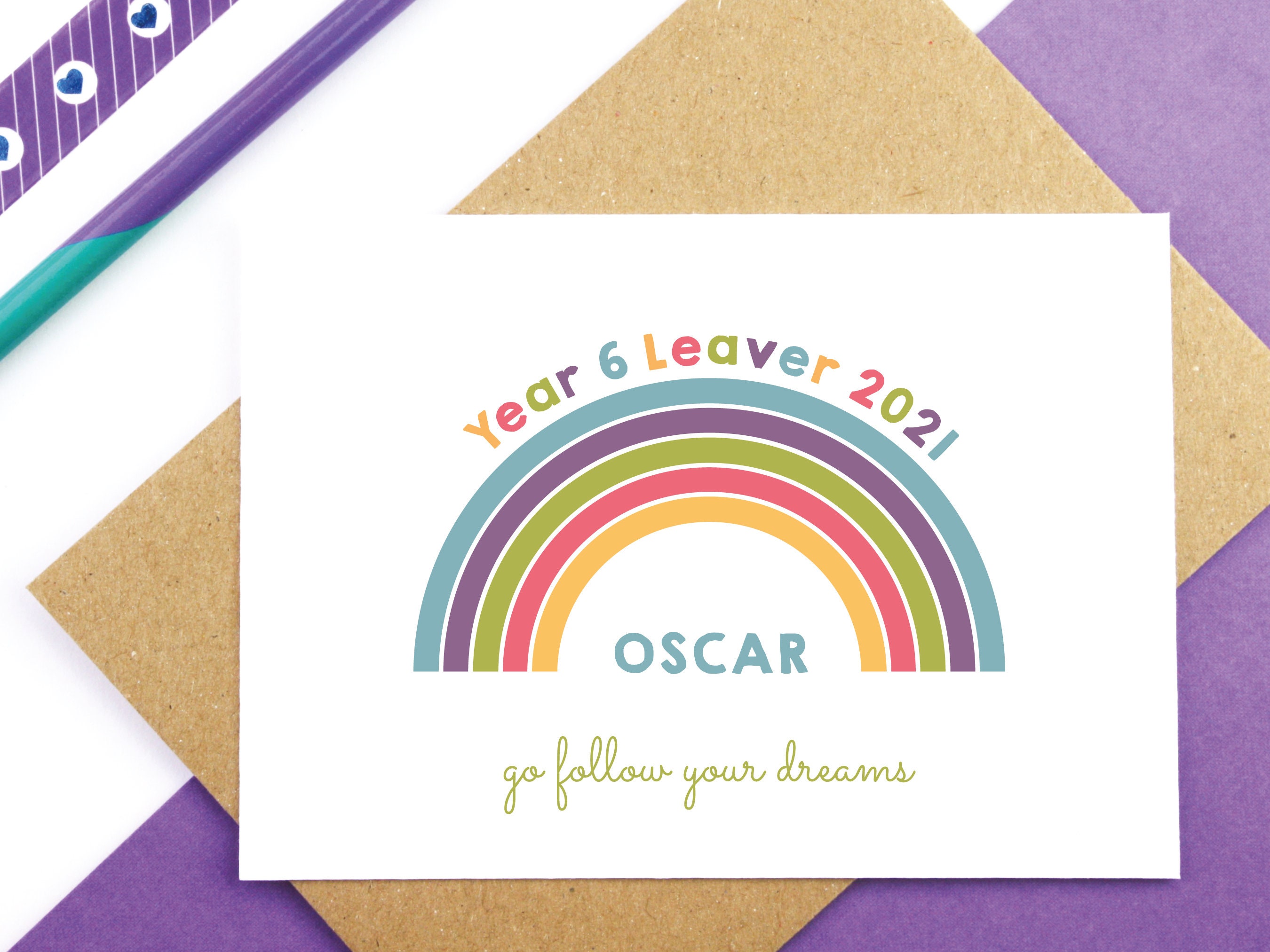 A6 Personalised School Leavers Card / Year 6 / Leaving School Etsy