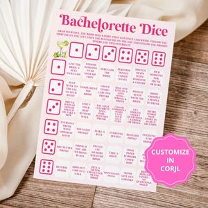Margs & Matrimony Bachelorette Dice – Tequila Themed Bachelorette Games, Margarita Veil Drinking Game, Final Fiesta Party Game