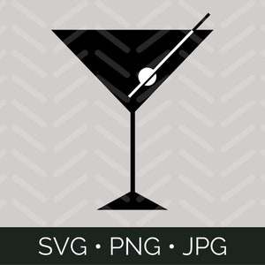 Martini Glass Clip Art, SVG, PNG, JPG, Martini Drink, Martini Silhouette Clipart, Cocktails, Cosmopolitan, Cutting File, Alcohol Graphic
