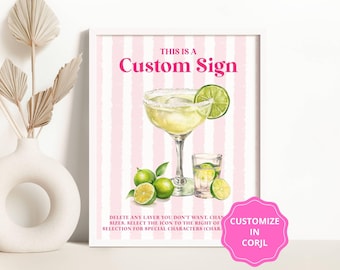 Margs & Matrimony Bachelorette Custom Sign – Tequila Themed Bachelorette Decor, Margarita Veil Sign, Final Fiesta Bridal Shower Party Decor