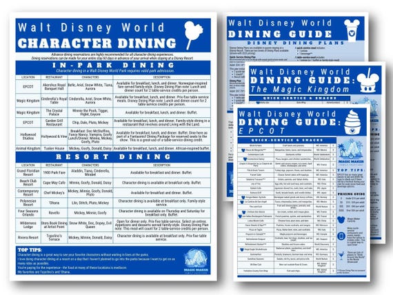 Disney World Dining Guide