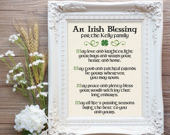 Irish Blessing Print, Irish Mom Gift, Irish Prayer, Irish Wedding, Irish Housewarming, Irish Bridal Shower Gift, Irish Engagement Gift