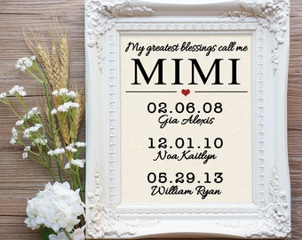 Personalised Handmade Family Tree Frame Petits enfants grands parents petits enfants