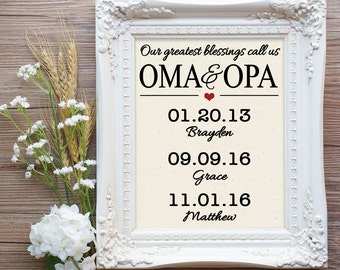 Our greatest blessings call us Oma and Opa, Oma and Opa Gift, Oma Christmas Gift, Opa Fathers Day Gift, German Gifts, German Grandma Gift