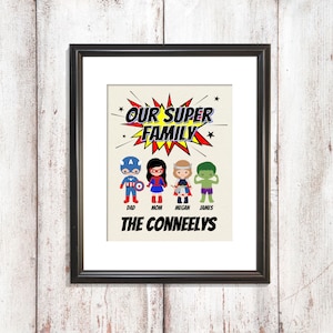 Dad Superhero Gift, Super hero Family, Super Hero Gift, Husband Christmas Gift, Super Hero Husband Gift, Super Hero Fathers Day Gift