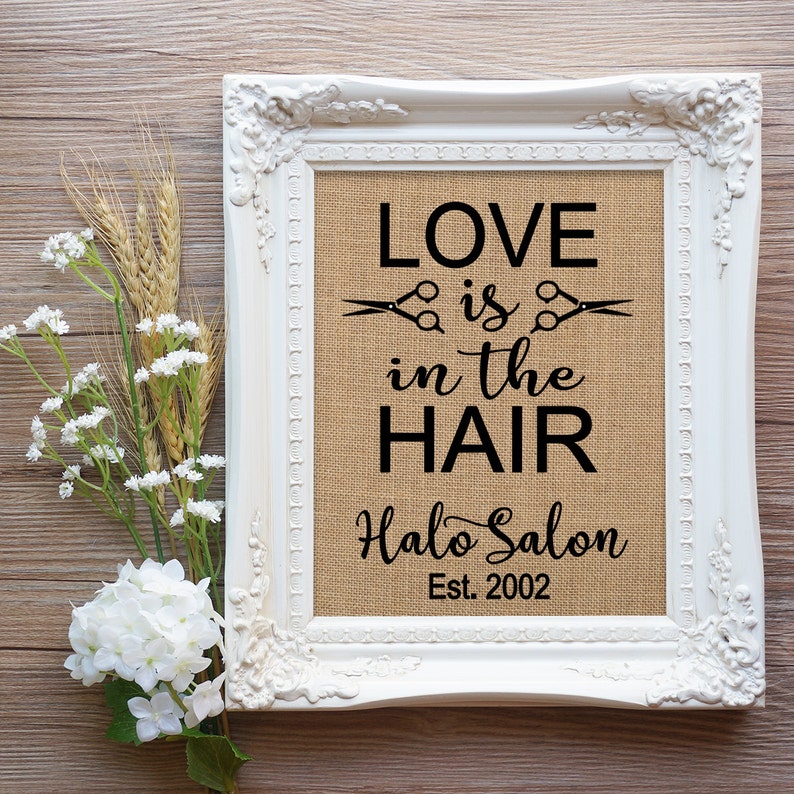 Love is in the Hair Hair Stylist Gift Salon Gift Hair Etsy