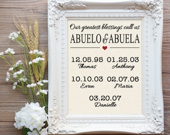 Mis mayores bendiciones llámame, regalo de abuela y abuelo, regalo de abuelo, regalo del día de las madres, regalo del abuelo, regalo del día de las madres de abuela, regalo de papá, mamá
