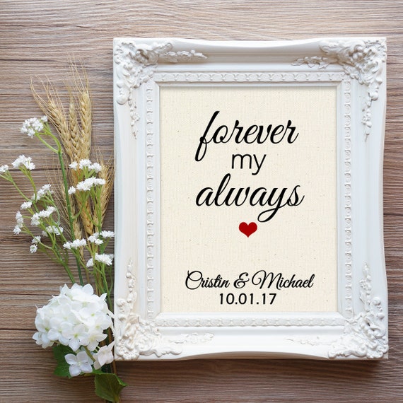Forever My Always, Wife Christmas Gift, Couple Gift, Engagement