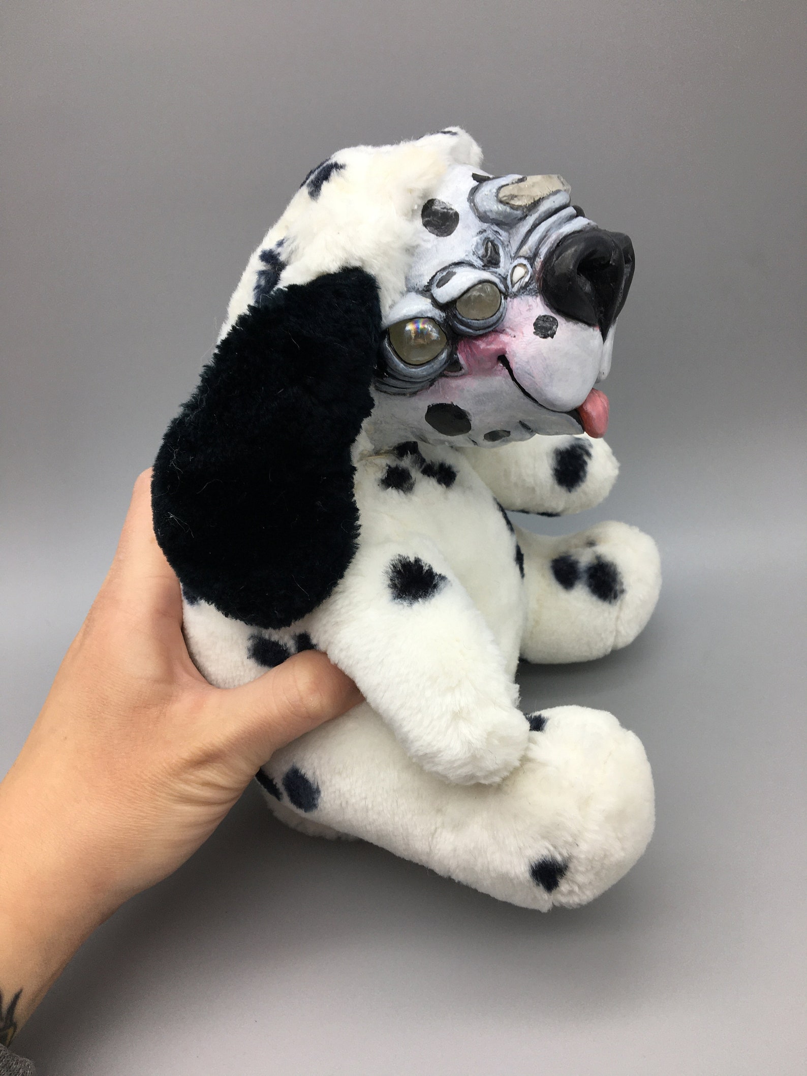 Dalmatian Stash Baby Repurposed Stuffed Animal Stash Jar Etsy