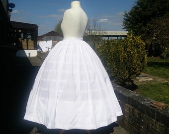 White victorian over petticoat