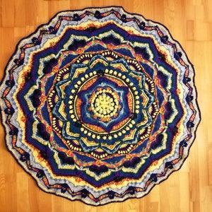 Mandala Blanket Crochet Pattern PDF Digital Download