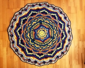 Mandala Blanket Crochet Pattern PDF Digital Download
