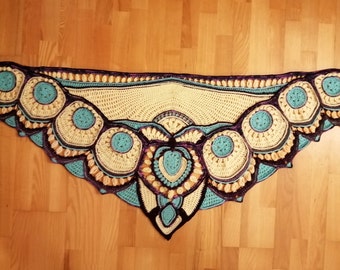Art Nouveau Shawl digital download crochet pattern