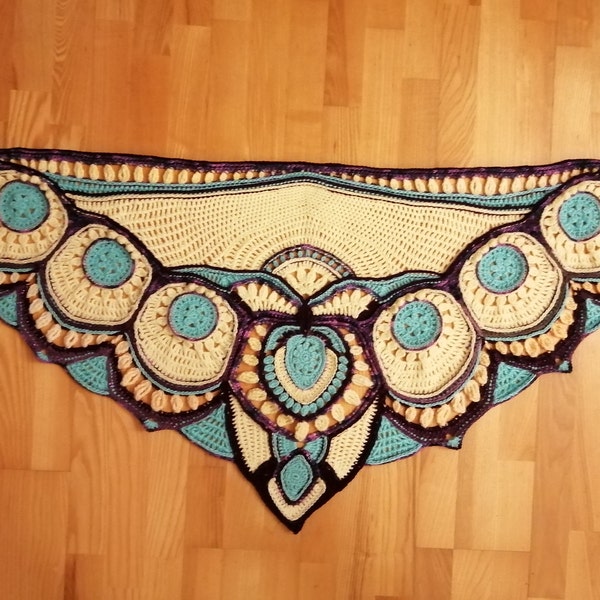 Art Nouveau Shawl digital download crochet pattern