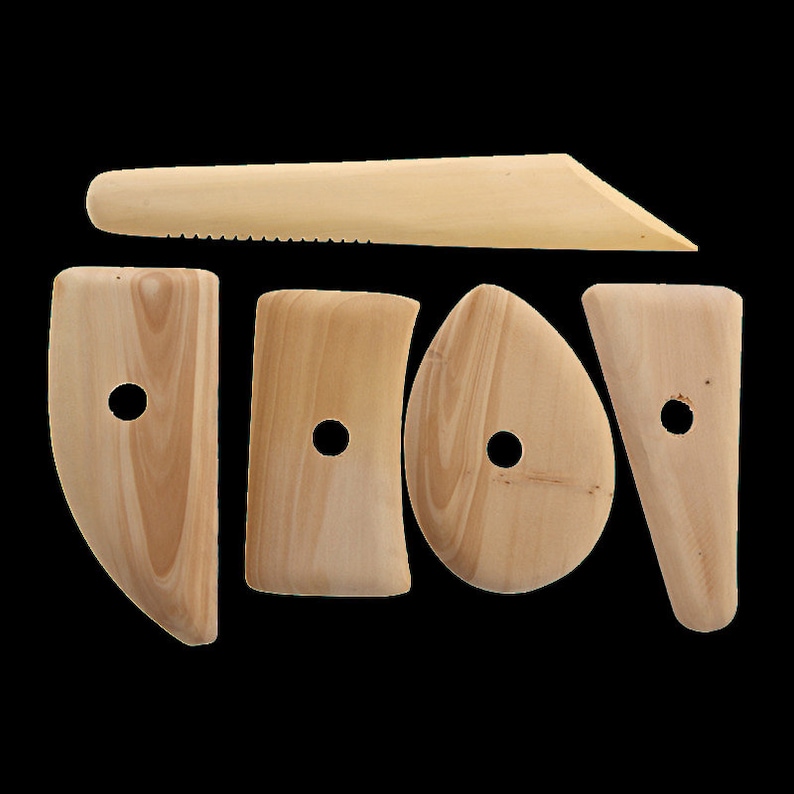 Great Useful Home Decor Wood Pottery Clay Sculpture Ceramics Angel Figurines Molding Tool Pottery Tools Rib 5 Pcs