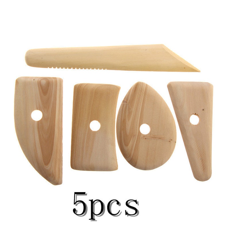 Great Useful Home Decor Wood Pottery Clay Sculpture Ceramics Angel Figurines Molding Tool Pottery Tools Rib 5 Pcs