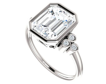 Forever One Moissanite Asscher Loose Stone 6.5mm 8mm 9mm