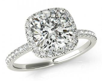seamless halo engagement ring
