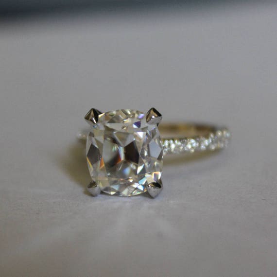 0.43 Carat Moissanite Diamond Color//Clarity FG//VVS Claw Setting Full Eternity Engagement Ring For Women 9K,14K /& 18K Gold Select White Rose And Yellow Gold And Ring Size