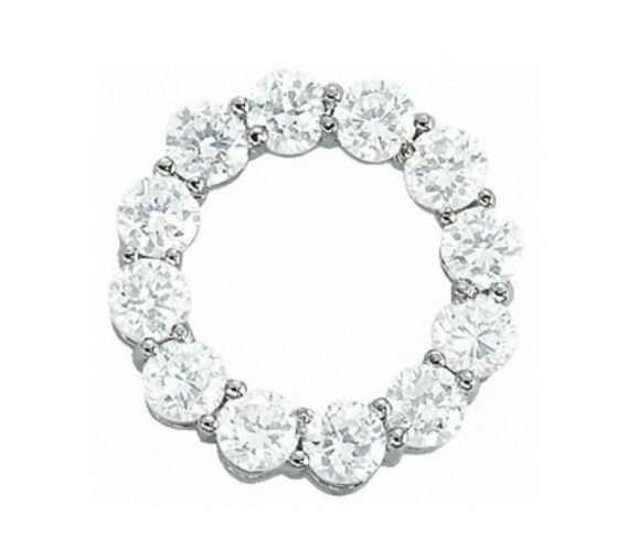 Moissanite sale circle pendant