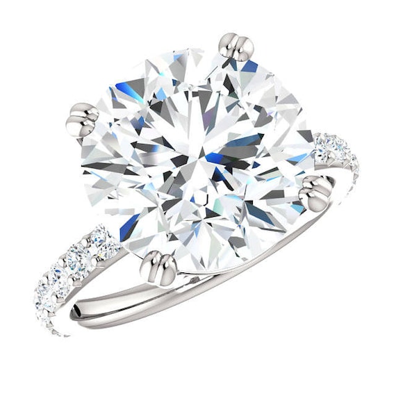 GIA Certified 7 Carat Cushion Diamond Platinum 3-Stone Diamond Engagement  Ring For Sale at 1stDibs | 7 carat diamond ring, 7 carat engagement ring, 7  carat ring