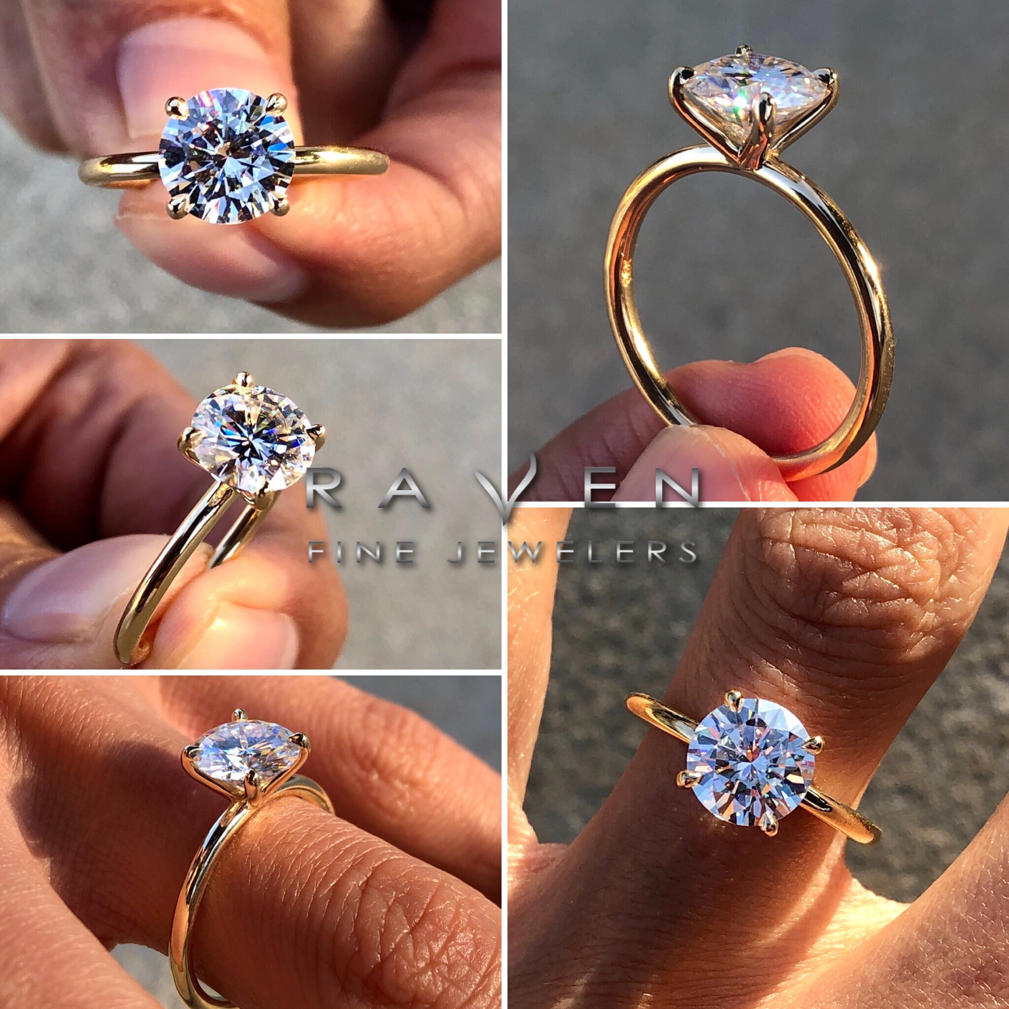 2 Carat Round Lab Grown Diamond Solitaire Engagement Ring E