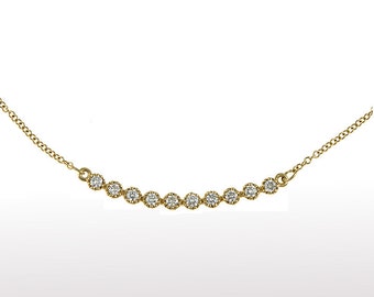 0.40 carat Diamond Necklace 14k Yellow Gold