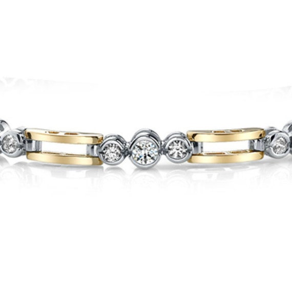 Two tone cheap diamond bracelet