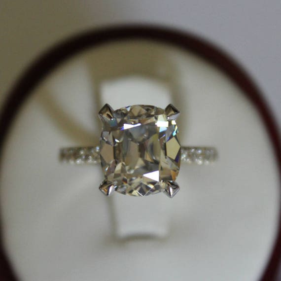 0.43 Carat Moissanite Diamond Color//Clarity FG//VVS Claw Setting Full Eternity Engagement Ring For Women 9K,14K /& 18K Gold Select White Rose And Yellow Gold And Ring Size