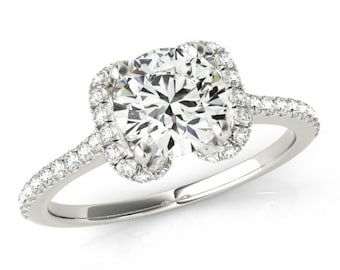 4 Carat Forever One Moissanite & Diamond Engagement Ring 14k | Etsy