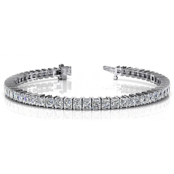 Extensible - 4 Carat Round Diamond Stretch Tennis Bracelet - 18K White –  Robinson's Jewelers