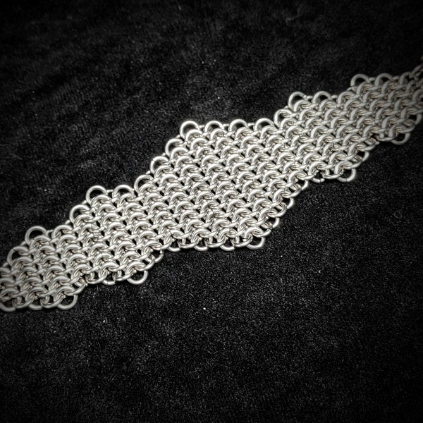 Khazad Cuff Bracelet - Stainless Steel Chainmaille Jewelry