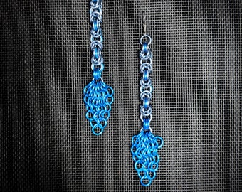 Kraken Tentacles Earrings - Anodized Aluminum Chainmaille Jewelry