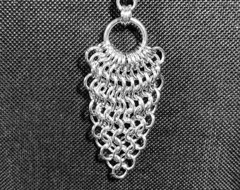 Spearhead Pendant - Aluminum Chainmaille Jewelry