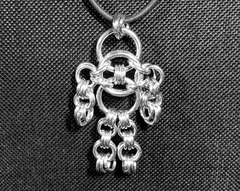 Maille Man Pendant - Aluminum Chainmaille Jewelry
