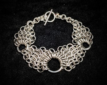 Trinary System Bracelet - Stainless Steel Chainmaille Jewelry