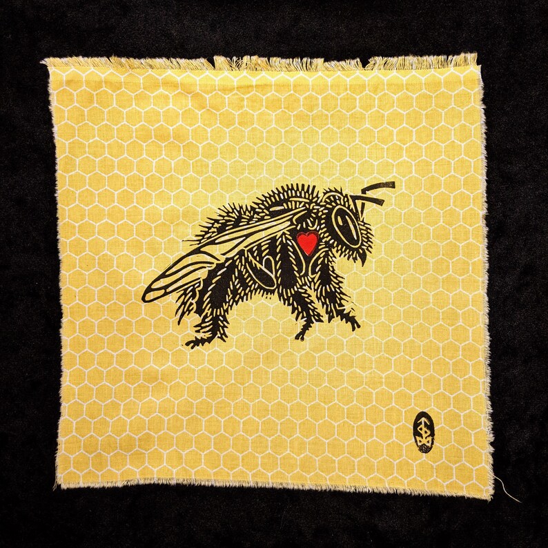 Patching Banner Beeloved - Block Print Banner and Patch - Etsy