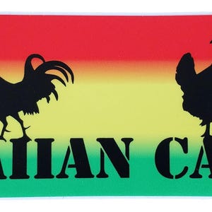 Sticker - Hawaiiaanse kartelkippen - rasta - 6 inch