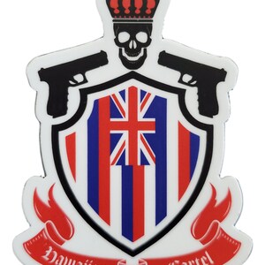 Sticker - Hawaiiaans kartelschild - 4 inch