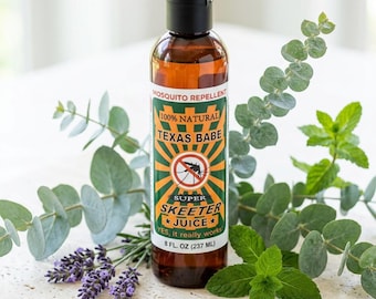 Texas Babe - Skeeter Juice - Mosquito Repellent Oil 8 oz, Natural Bug Repellent, Essential Oil Insect Repellent