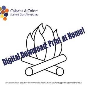 Campfire- Stained Glass Pattern