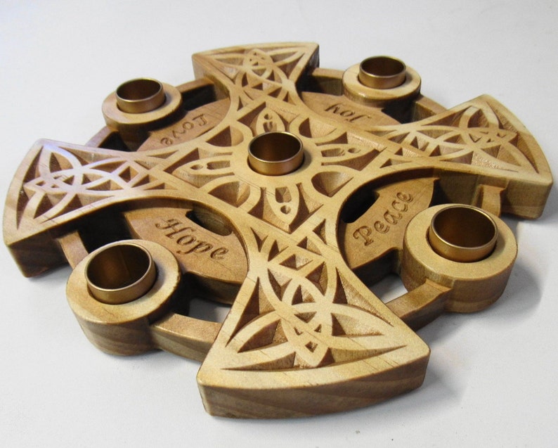 Advent Candle Holder Celtic Style for 5 Candles Not included Etsy