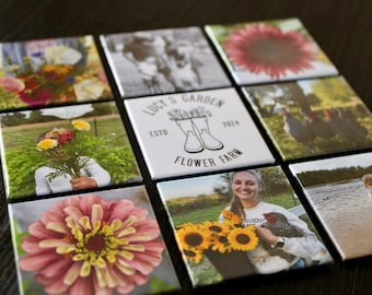 Custom Photo  Fridge Magnets: Personalized Keepsake Gift (2"x2")