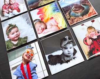 Custom Photo  Fridge Magnets: Personalized Keepsake Gift (2"x2")