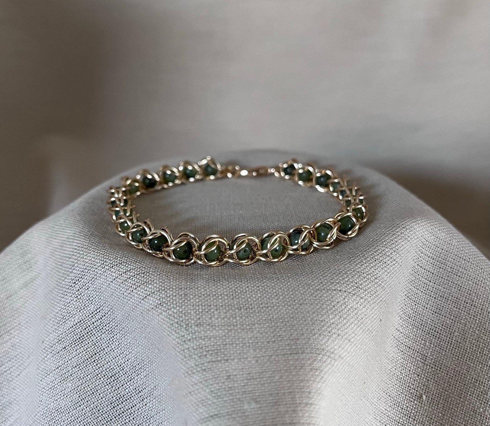 Captured Gemstone Bead Chainmail - Etsy