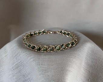 Captured Gemstone Bead Chainmail