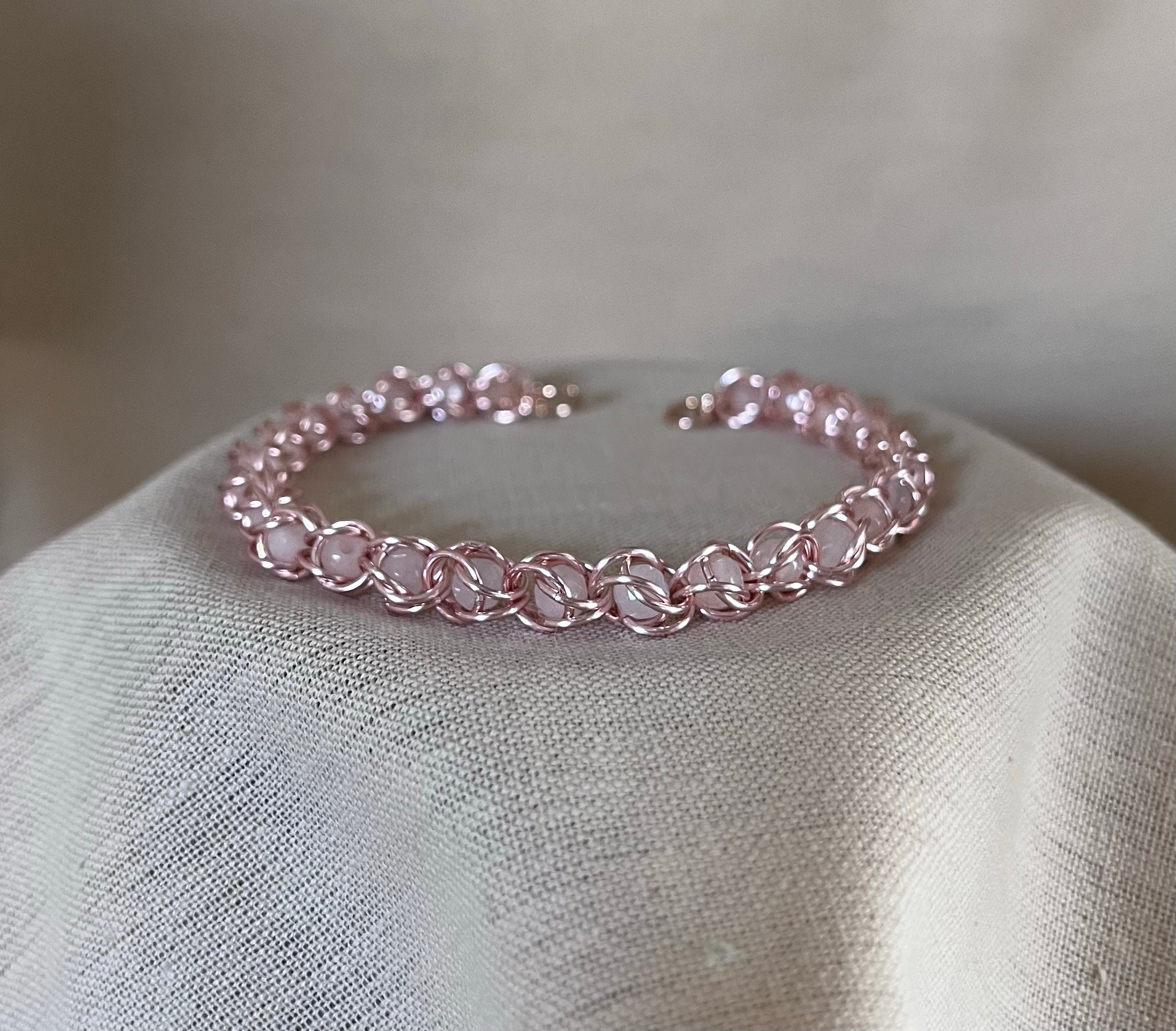 Captured Gemstone Bead Chainmail - Etsy