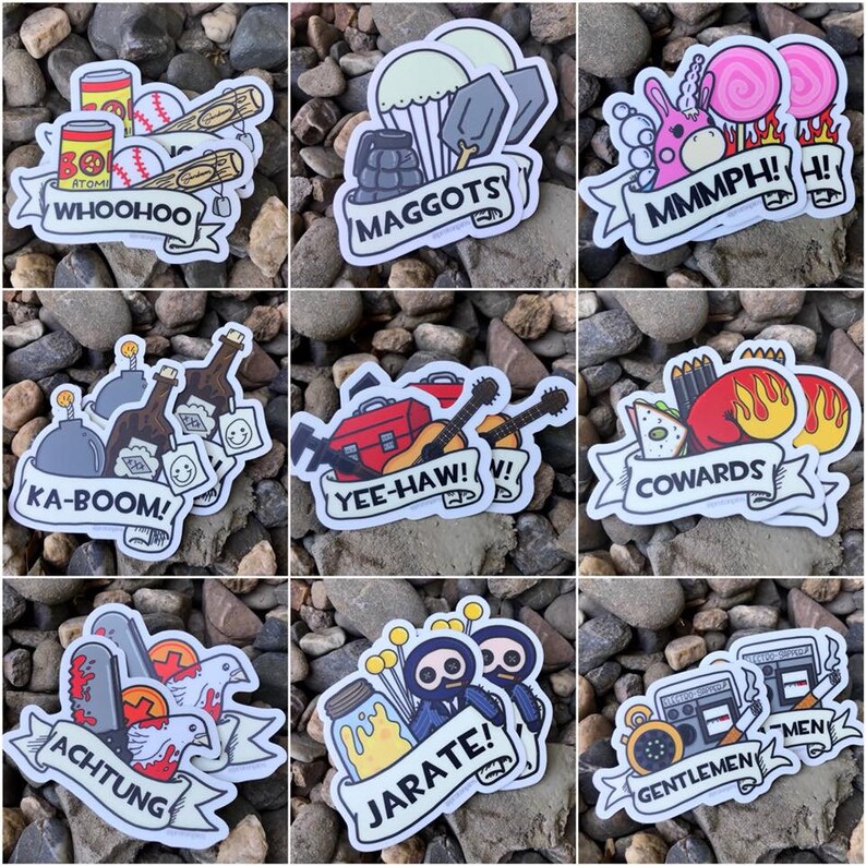 Team Fortress 2 Class Badge Set of 9 Vinyl Stickers Etsy