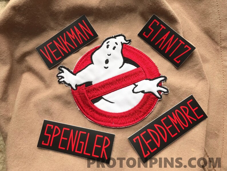 Ghostbusters Name Tape Vinyl Stickers Set of 4 - Etsy